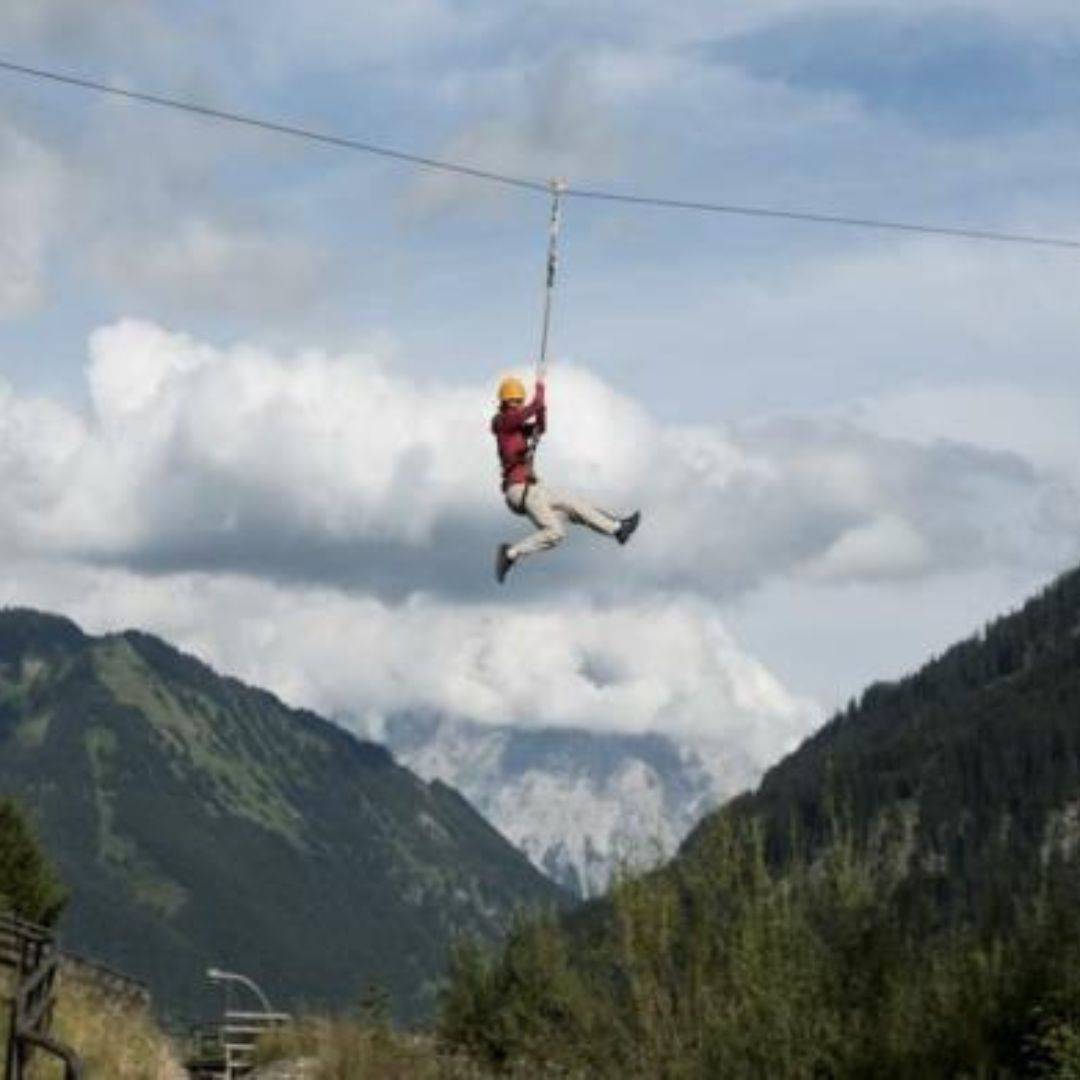 Flying Fox im Sport- und Freizeitpark Bichlbach.